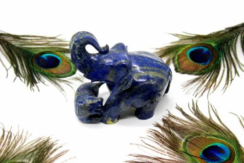 Small Lapis Lazuli Elephant Carving