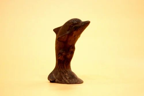 Dolphine brass statue