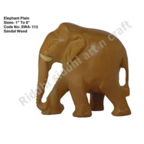 Natural Wood Color sandalwood Elephant Sculpture