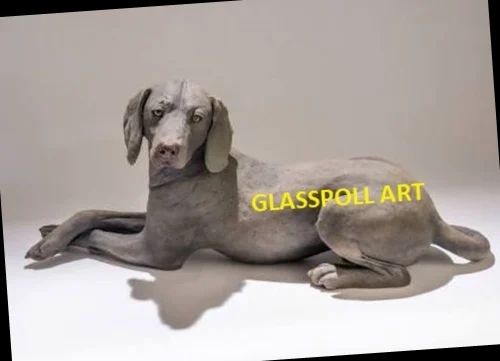 FIBERGLASS Fiber Dog Sculpture, Size/Dimension: H 4 Ft X L 5 Ft