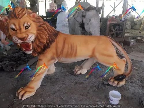 Fiber Lion Statue