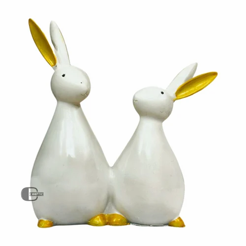 Resin rabbit statue