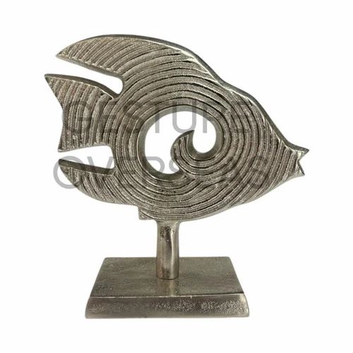 Interior Decorative Aluminium Fish Statue