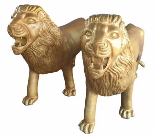 Plain FRP Lion Statue, For Exterior Decor