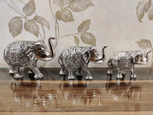 5" German Silver Elephants set