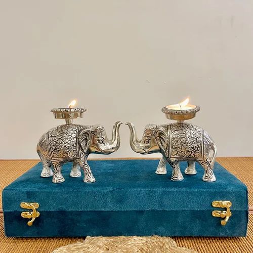 German Silver Elephant On Tlight