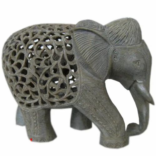 Natural Soapstone Carving Elephant Sculpture