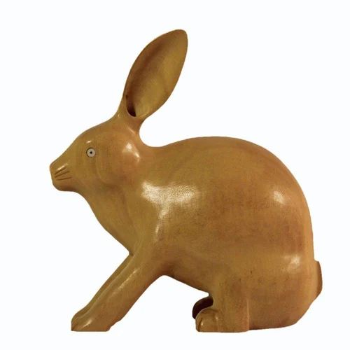 Wooden Handicraft Rabbit Statue