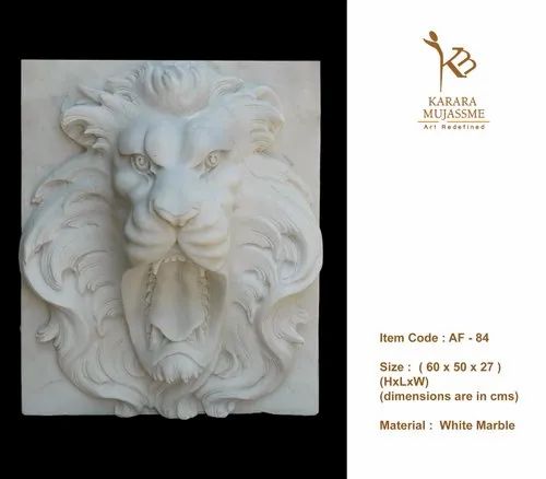 Lion Marble Animal Figure for Interior Decor