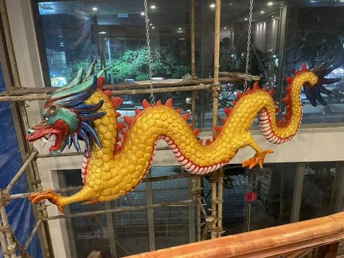 Fiber Dragon Statue, For Promotional Use
