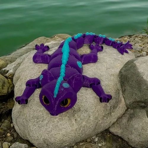 3D Printed Articulating Baby Kaida Dragon Statue