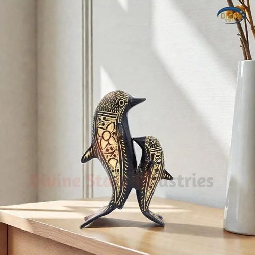 Brass Dolphine Pair Figurine
