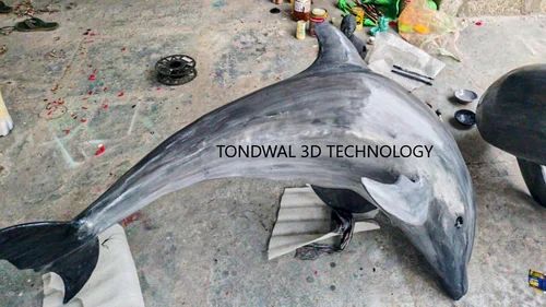 Dolphin Fiber Statue
