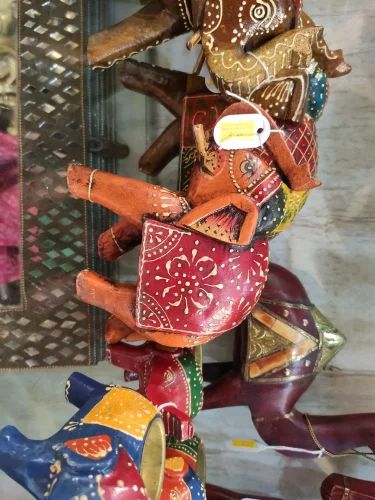 Mix Colour Wooden Elephant Statue, For Home Decor