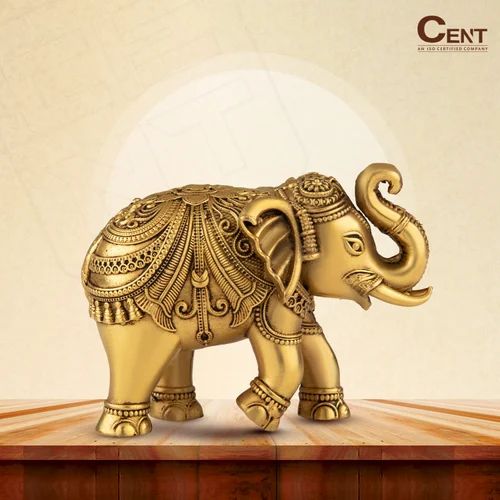 Brass Copper Elephant Idol
