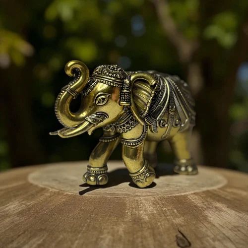5 Inch Brasa Elephant Statue