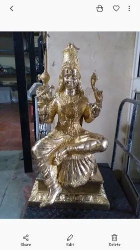 Golden Brass Elephant Statues, For Exterior Decor