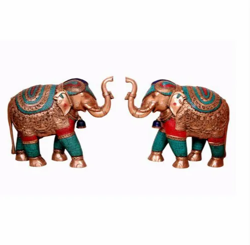 Brass Elephant Statue Pair For Gift and Decor Figure Affordable gifting