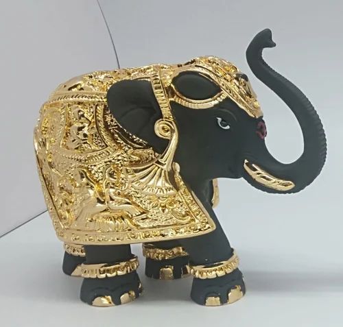 1182 Gold Plated Elephant Statue