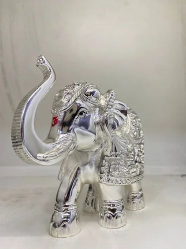 Zzuri Elephant Gajini 2 Inches Silver