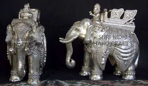 Decorative Silver Elephant Statue