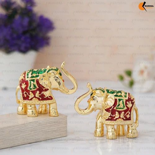 Gold Elephant Statue