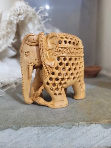 Sandlewood jaali elephant statue