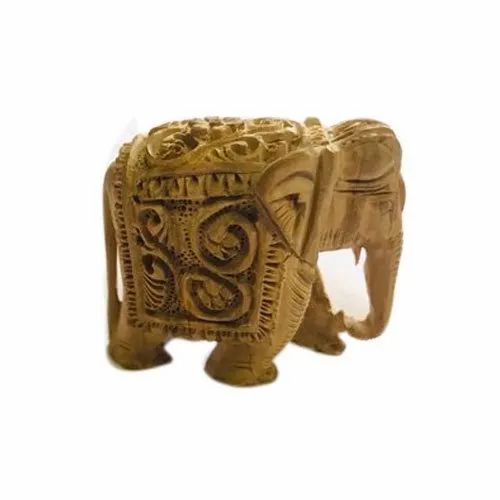 Brown 2 Inch Designer Sandalwood Elephant, For Decoration
