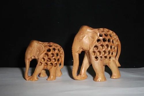 Sandalwood Crafted Elephants