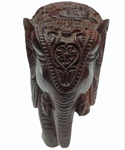 Brown Red Sandal Wood Elephant, For Interior Decor, Size/Dimension: 5x4x3 Inch