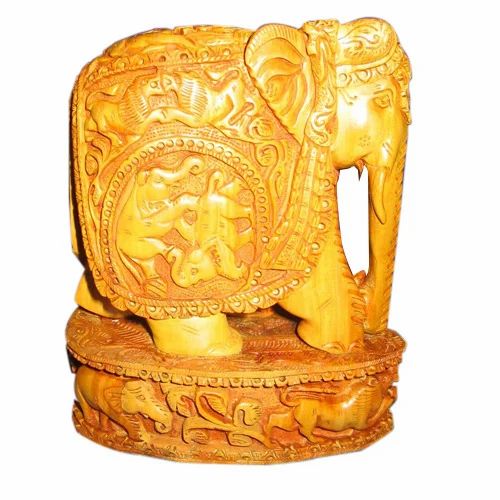 Sandalwood Ambabari Elephant Carving