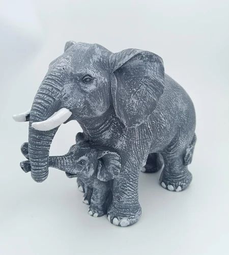 Grey Resin Elephant Craft, For Interior Decor