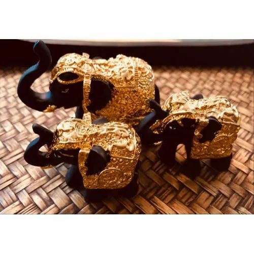 Brass Weathering Elephant Handicraft Decorative Showpiece, For Decoration