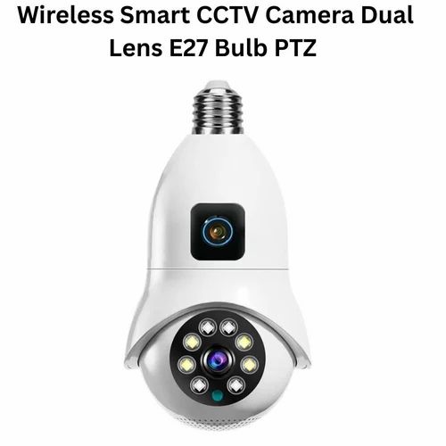 Smart CCTV Camera Dual Lens E27 Bulb PTZ with WiFi Surveillance for Home Security