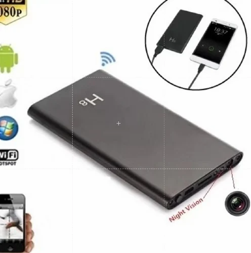 Plastic Black Power Bank Camera, For Outdoor, Night