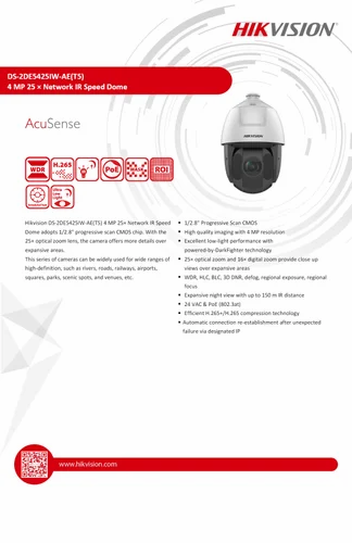 4 MP PTZ Camera HIkvision
