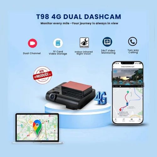 Pictor Telematics 4K Car Dashcam With Tracker, voice monitoring