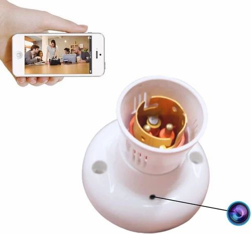 Spy Holder Hidden Camera Full HD 4K WiFi 1080p Bulb Holder with Video Recording Watch Live 24 Hours