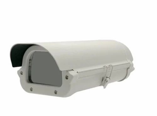 White Metal 8"INCH SIDE LOCK CCTV CAMERA OUTDOOR HOUSING