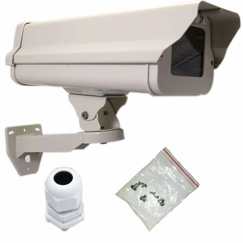 White Metal 8007 BACK LOCK CCTV CAMERA OUTDOOR HOUSING
