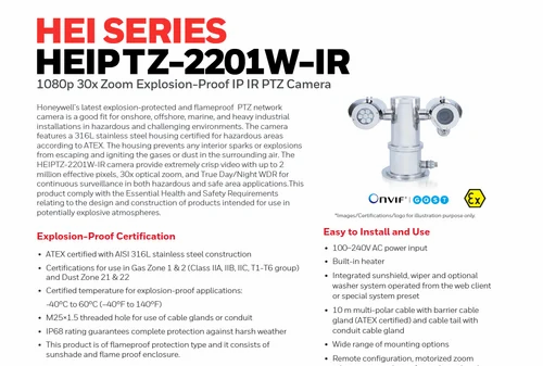 Honeywell Explosion Proof Camera
