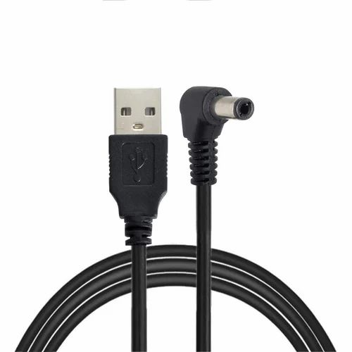 Right Angle USB to 5.5x2.5mm DC Power Cable