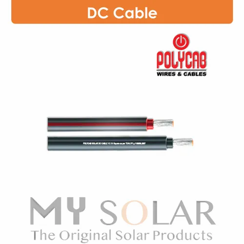Voltage: 1800VDC Polycab Solar Cable, Temperature Range: 120C, Size: 4sq.mm
