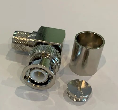 BNC MALE RIGHT ANGLE CRIMP CONNECTOR FOR LMR400 CABLE