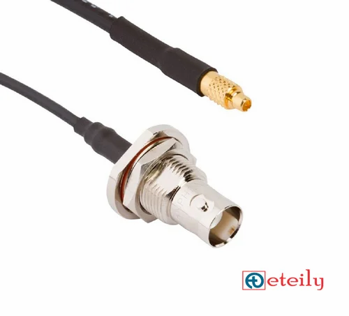 ETEILY BNC (F) to MMCX (M) with RG174 Cable Assembly, Contact Material: Brass