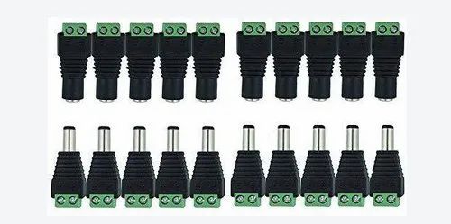 DC Male And DC Female Green BNC Connectors, For RF
