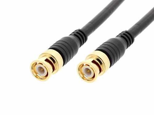 Brass Gold BNC Connector, 500 MHz