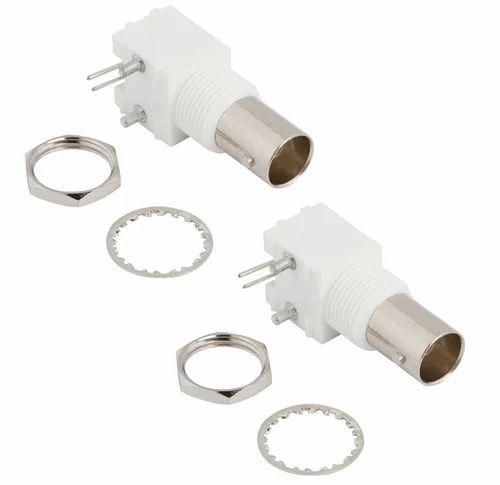 BNC Female Connector Right Angle PCB Panel Mount Bulkhead Jack Connector for CCTV Systems