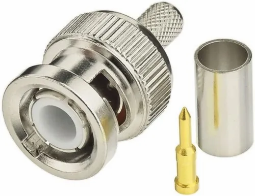 NETBOON BNC Male Plug Coax Connector Compatible with RG316, RG174 Cable, Contact Material: Brass