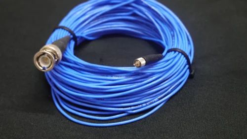Blue Lownoise cable 10-32 microdot to BNC